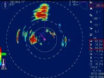 Tunas attacking school of sardines
at 140.0 kHz