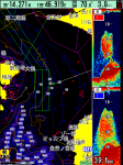 縦分割画面（プロッター２：魚探：１）